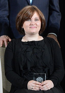 Elena Milashina en la ceremonia de entrega del premio Internacional a las Mujeres Valientes, realizada en 2013 en Washington. Crédito: Departamento de Estado de Estados Unidos