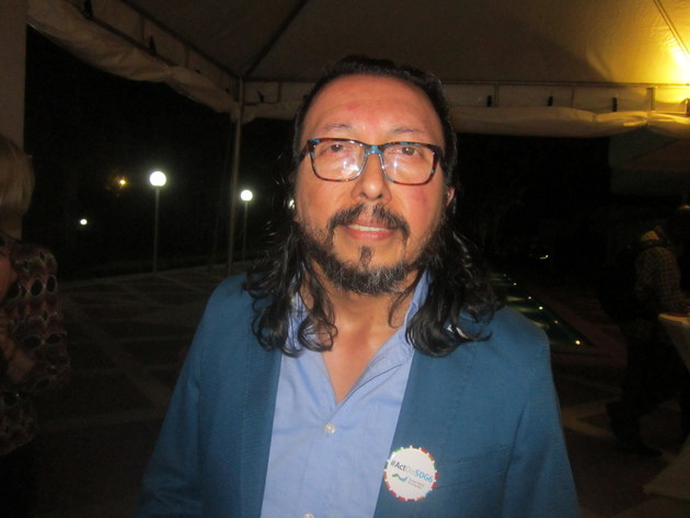 El chileno Aldo Palacios, quien preside GWP Sudamérica, durante su participación en el lanzamiento de la Acción por el ODS 6, que la Asociación Mundial para el Agua (GWP) realizó em Brasilia, en el marco del octavo Foro Mundial del Agua. Crédito: Mario Osava/IPS