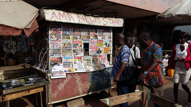 Ghana tiene una prensa floreciente y se ubica en el primer lugar en África en materia de libertad de prensa. Crédito: Kwaku Botwe/IPS
