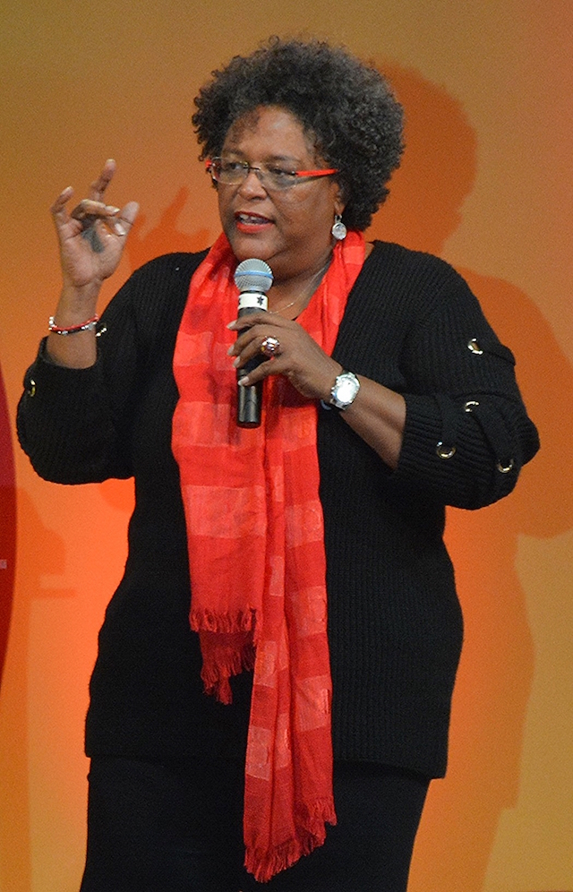 En el último Diálogo de Talanoa, realizado en septiembre de 2018 en San Francisco, la nueva primera ministra de Barbados, Mia Mottley, dijo que si bien los países del Caribe no son responsables de los grandes cambios de clima, son los primeros en sufrir. Crédito: Desmond Brown/IPS