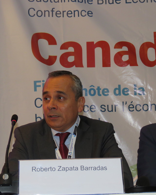 Roberto Zapata Barradas, presidente del Grupo de Negociación de Reglas de la OMC, y embajador y representante permanente de México en la organización, comentó que las negociaciones buscan eliminar los subsidios que contribuyen a la pesca ilegal, no declarada y no reglamentada, y que es necesario llegar a un acuerdo en diciembre de 2018. Crédito: Busani Bafana/IPS.