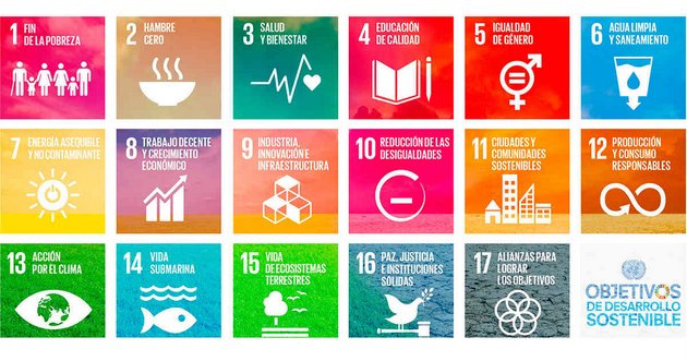 Los 17 Objetivos de Desarrollo Sostenible (ODS) en que las regiones y países trabajan desde el comienzo de 2016, con el objetivo de alcanzar sus 169 metas específicas para 2030. Crédito: ONU
