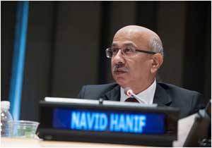 Navid Hanif, director de la Oficina de Financiación para el Desarrollo Sostenible de la ONU. Crédito: ONU